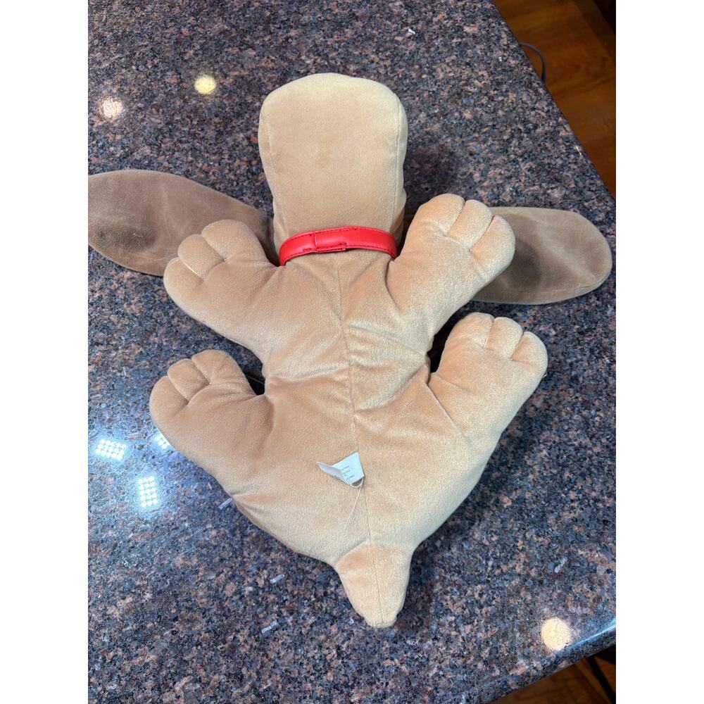 Vintage Pound Puppy 1997 Galoob Tan with Brown Spots and Red Collar - Picture 8 of 11